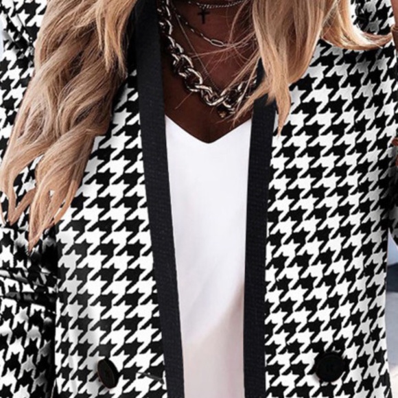 2xHP💝Black and White Houndstooth Jacket - Picture 2 of 10